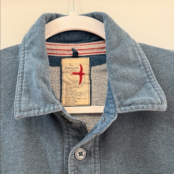 Classic Blue Long Sleeve Polo Shirt - Picture 3 of 6